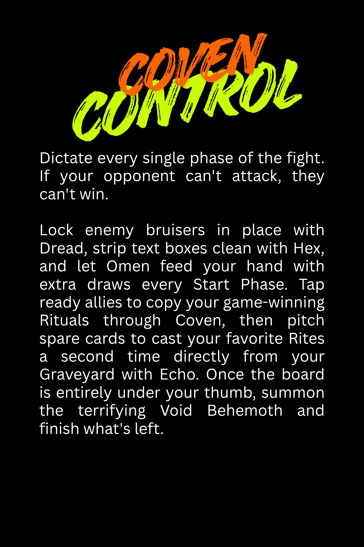 Coven Control Back